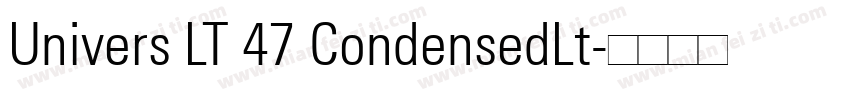 Univers LT 47 CondensedLt字体转换